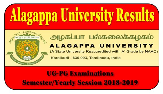 Alagappa University Results